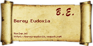 Berey Eudoxia névjegykártya
